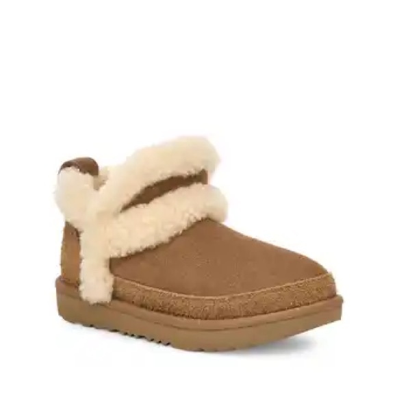 UGG Tan Classic Ultra Spillseam Genuine Shearling Lined Slip-On Boots - Picture 2 of 5